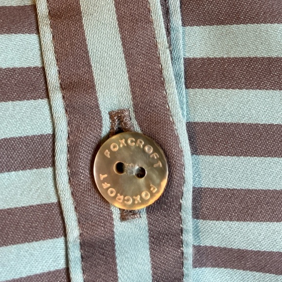Foxcroft Heritage Non-Iron Button Down Blouse 8P EUC - Picture 9 of 11